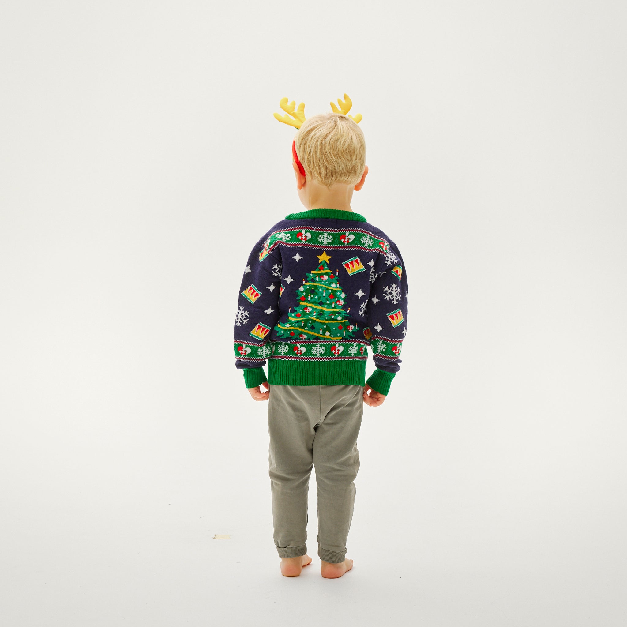 Pull De Noël De L'arbre LED Bleu - Enfants